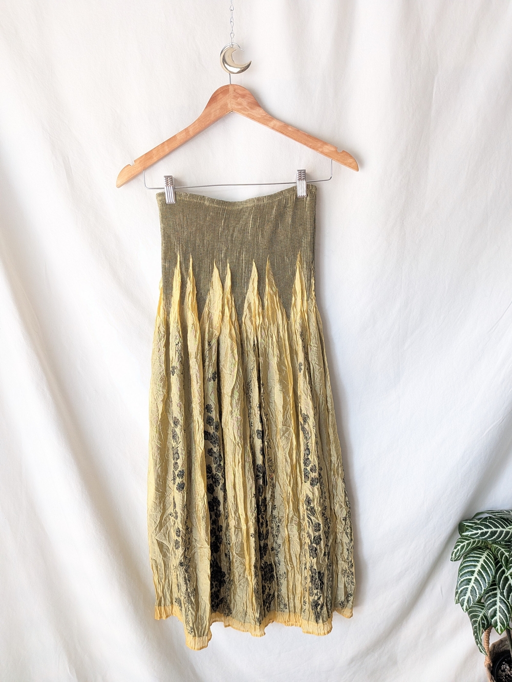 Lapis Convertible Floral Maxi Skirt / Strapless Dress — One Size